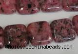 CLJ272 15.5 inches 16*16mm square dyed sesame jasper beads wholesale