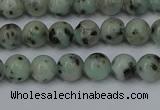 CLJ400 15.5 inches 4mm round sesame jasper beads wholesale