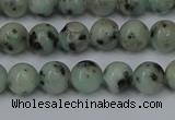 CLJ401 15.5 inches 6mm round sesame jasper beads wholesale