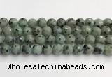 CLJ643 15.5 inches 12mm faceted round sesame jasper beads wholesale