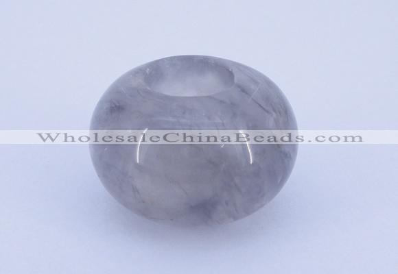 CLO02 19*30mm rondelle loose cloudy quartz gemstone beads wholesale