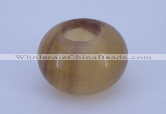 CLO05 19*30mm rondelle loose yellow fluorite gemstone beads wholesale