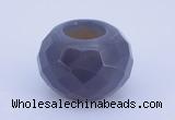 CLO10 19*30mm faceted rondelle loose grey agate gemstone beads wholesale