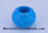 CLO14 19*30mm faceted rondelle loose turquoise gemstone beads wholesale