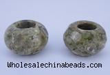 CLO23 19*30mm rondelle loose rhyolite gemstone beads wholesale