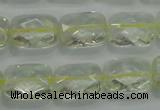 CLQ101 15 inches 13*18mm faceted rectangle natural lemon quartz beads