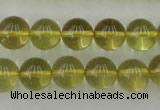 CLQ154 15.5 inches 12mm round natural lemon quartz beads wholesale