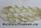 CLQ265 15.5 inches 20*25mm - 30*35mm faceted freeform lemon quartz beads