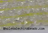 CLQ312 15.5 inches 8mm faceted nuggets lemon quartz beads