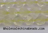 CLQ313 15.5 inches 10mm faceted nuggets lemon quartz beads