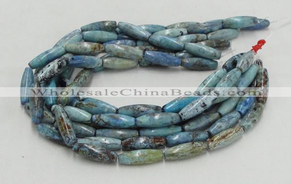 CLR08 16 inches 10*30mm rice larimar gemstone beads wholesale