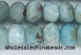 CLR103 15.5 inches 5*8mm faceted rondelle larimar gemstone beads