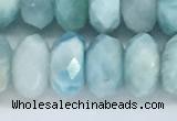 CLR114 15.5 inches 5*9mm faceted rondelle natural larimar beads