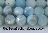 CLR118 15.5 inches 5.5mm faceted round larimar gemstone beads