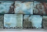 CLR123 15.5 inches 8*12mm faceted tube larimar gemstone beads