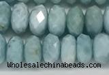 CLR140 15.5 inches 4*8mm faceted rondelle natural larimar beads