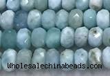 CLR146 15 inches 2.5*4mm faceted rondelle larimar beads wholesale