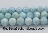 CLR16 15.5 inches 8mm round grade A natural larimar gemstone beads