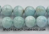 CLR20 15.5 inches 12mm round grade AA natural larimar gemstone beads