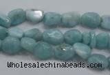 CLR33 15.5 inches 7*8mm nugget natural larimar gemstone beads