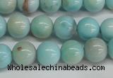 CLR352 15.5 inches 8mm round dyed larimar gemstone beads