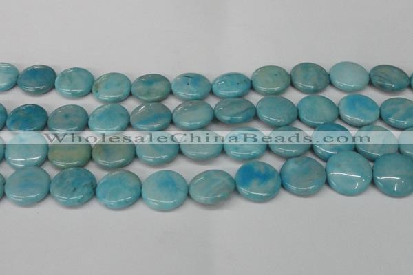 CLR365 15.5 inches 20mm flat round dyed larimar gemstone beads