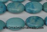 CLR373 15.5 inches 12*16mm oval dyed larimar gemstone beads