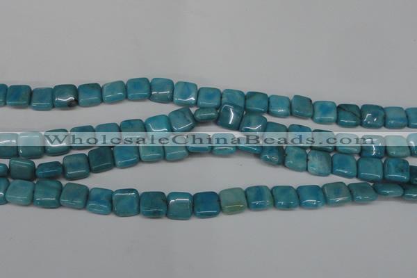 CLR380 15.5 inches 10*10mm square dyed larimar gemstone beads