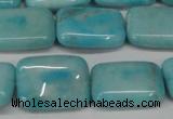 CLR393 15.5 inches 12*16mm rectangle dyed larimar gemstone beads