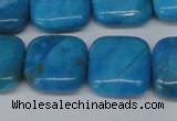 CLR433 15.5 inches 16*16mm square dyed larimar gemstone beads