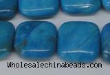 CLR435 15.5 inches 20*20mm square dyed larimar gemstone beads