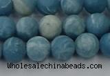 CLR612 15.5 inches 8mm round matte imitation larimar beads