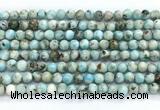 CLR620 15.5 inches 6mm round larimar gemstone beads