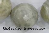 CLS04 15.5 inches 30mm faceted round large fossil coral beads