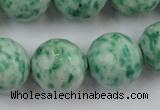 CLS150 15.5 inches 20mm faceted round Qinghai jade beads