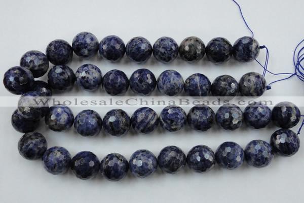 CLS152 15.5 inches 20mm faceted round sodalite gemstone beads