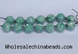 CLS302 7.5 inches 25mm faceted round large Qinghai jade beads