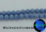 CLU107 15.5 inches 18mm round blue luminous stone beads