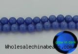 CLU116 15.5 inches 16mm round blue luminous stone beads