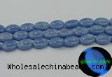 CLU143 15.5 inches 13*18mm oval blue luminous stone beads