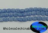 CLU152 15.5 inches 12*12mm square blue luminous stone beads