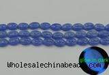 CLU181 15.5 inches 10*14mm oval blue luminous stone beads