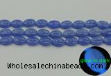 CLU182 15.5 inches 12*16mm oval blue luminous stone beads