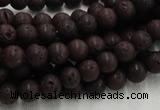 CLV201 15.5 inches 8mm round coffee natural lava beads wholesale