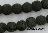 CLV385 15.5 inches 12mm ball dyed lava beads wholesale