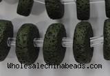 CLV411 15.5 inches 7*20mm tyre dyed lava beads wholesale