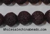 CLV479 15.5 inches 14mm round dyed purple lava beads wholesale