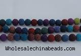 CLV524 15.5 inches 12mm round mixed lava beads wholesale