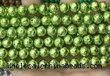 CLV546 15.5 inches 8mm round plated lava beads wholesale