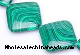 CMA10 15.5 inches 31mm rhombus imitate malachite beads wholesale